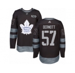 Men's Adidas Toronto Maple Leafs #57 Travis Dermott Authentic Black 1917-2017 100th Anniversary NHL Jersey
