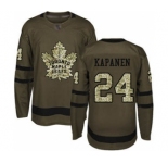 Men's Maple Leafs #24 Kasperi Kapanen Green Salute to Service Stitched Hockey Jersey