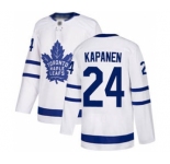 Men's Maple Leafs #24 Kasperi Kapanen White Road Stitched Hockey Jersey