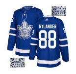 Men's Maple Leafs #88 William Nylander Blue Home Authentic Fashion Gold Stitched Hockey Jersey