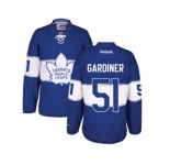 Men's Reebok Toronto Maple Leafs #51 Jake Gardiner Authentic Royal Blue 2017 Centennial Classic NHL Jersey