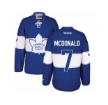 Men's Reebok Toronto Maple Leafs #7 Lanny McDonald Authentic Royal Blue 2017 Centennial Classic NHL Jersey