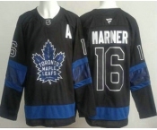 Men's Toronto Maple Leafs #16 Mitch Marner Black Alternate Authentic Jersey