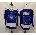 Men's Toronto Maple Leafs #16 Mitchell Marner Royal Blue 2021 New Hockey Jersey