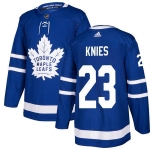 Men's Toronto Maple Leafs #23 Matthew Knies Blue Stitched Jersey