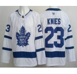 Men's Toronto Maple Leafs #23 Matthew Knies White Authentitc Jersey