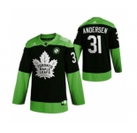 Men's Toronto Maple Leafs #31 Frederik Andersen Green Hockey Fight nCoV Limited Hockey Jersey