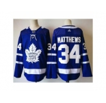 Men's Toronto Maple Leafs #34 Auston Matthews Royal Blue Home 2017-2018 adidas Hockey Stitched NHL Jersey