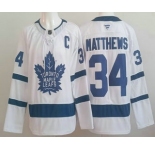 Men's Toronto Maple Leafs #34 Auston Matthews White Authentitc Jersey