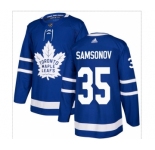 Men's Toronto Maple Leafs #35 Ilya Samsonov Blue Stitched Jersey