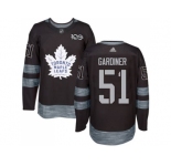 Men's Toronto Maple Leafs #51 Jake Gardiner Black 1917-2017 100th Anniversary Stitched NHL Jersey