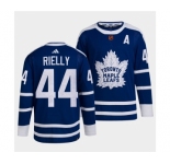 Men's Toronto Maple Leafs Black #44 Morgan Rielly Blue 2022 Reverse Retro Stitched Jersey