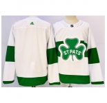Men's Toronto Maple Leafs White Blank St Patricks Authentic Jersey