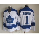 NHL Toronto Maple Leafs #1 Bower white Throwback Stitched jerseys