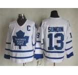NHL Toronto Maple Leafs #13 Mats Sundin white Throwback Stitched jerseys