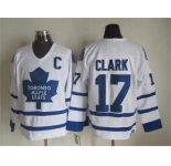 NHL Toronto Maple Leafs #17 Wendel Clark white Throwback Stitched jerseys