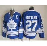 NHL Toronto Maple Leafs #27 Darryl Sittler blue Throwback Stitched jerseys