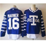 Toronto Maple Leafs #16 Mitchell Marner Blue 1918 Arenas Throwback Stitched Hockey Jersey