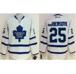 Toronto Maple Leafs #25 James Van Riemsdyk White Stitched NHL Jersey