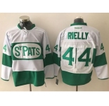 Toronto Maple Leafs #44 Morgan Rielly White Green St. Patrick's Day Stitched NHL Jersey