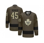 Toronto Maple Leafs #45 Jonathan Bernier Green Salute to Service Stitched NHL Jersey