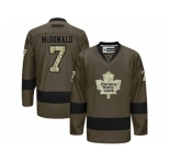 Toronto Maple Leafs #7 Lanny McDonald Green Salute to Service Stitched NHL Jersey