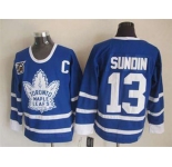 nhl jerseys toronto maple leafs #13 sundin blue[patch C]