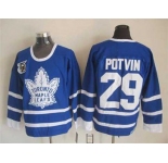 nhl jerseys toronto maple leafs #29 potvin blue[75th]