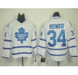 nhl jerseys toronto maple leafs #34 reimer full white