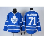 nhl jerseys toronto maple leafs #71 clarkson blue