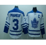 nhl toronto maple leafs #3 phaneuf patch white (c)
