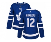 Women Adidas Toronto Maple Leafs #12 Patrick Marleau Blue Home Authentic Stitched NHL Jersey