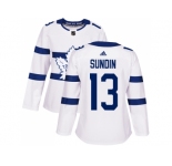Women Adidas Toronto Maple Leafs #13 Mats Sundin White Authentic 2018 Stadium Series Stitched NHL Jersey