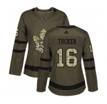 Women Adidas Toronto Maple Leafs #16 Darcy Tucker Authentic Green Salute to Service NHL Jersey