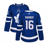 Women Adidas Toronto Maple Leafs #16 Mitchell Marner Authentic Royal Blue Home NHL Jersey