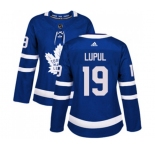 Women Adidas Toronto Maple Leafs #19 Joffrey Lupul Authentic Royal Blue Home NHL Jersey
