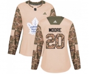 Women Adidas Toronto Maple Leafs #20 Dominic Moore Authentic Camo Veterans Day Practice NHL Jersey