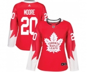 Women Adidas Toronto Maple Leafs #20 Dominic Moore Authentic Red Alternate NHL Jersey