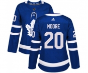 Women Adidas Toronto Maple Leafs #20 Dominic Moore Authentic Royal Blue Home NHL Jersey