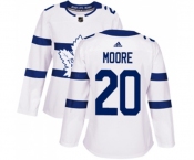 Women Adidas Toronto Maple Leafs #20 Dominic Moore Authentic White 2018 Stadium Series NHL Jersey