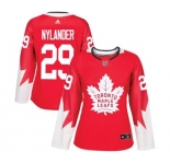 Women Adidas Toronto Maple Leafs #29 William Nylander Authentic Red Alternate NHL Jersey