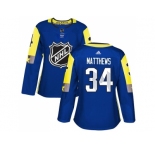 Women Adidas Toronto Maple Leafs #34 Auston Matthews Royal 2018 All-Star Atlantic Division Authentic Stitched NHL Jersey