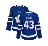Women Adidas Toronto Maple Leafs #43 Nazem Kadri Blue Home Authentic Stitched NHL Jersey