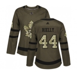 Women Adidas Toronto Maple Leafs #44 Morgan Rielly Authentic Green Salute to Service NHL Jersey