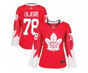 Women Adidas Toronto Maple Leafs #78 Timothy Liljegren Authentic Red Alternate NHL Jersey