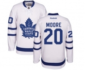 Women Reebok Toronto Maple Leafs #20 Dominic Moore Authentic White Away NHL Jersey