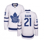 Women Reebok Toronto Maple Leafs #21 Bobby Baun Authentic White Away NHL Jersey