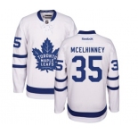 Women Reebok Toronto Maple Leafs #35 Curtis McElhinney Authentic White Away NHL Jersey