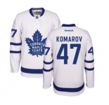 Women Reebok Toronto Maple Leafs #47 Leo Komarov Authentic White Away NHL Jersey