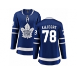 Women Toronto Maple Leafs #78 Timothy Liljegren Authentic Royal Blue Home Fanatics Branded Breakaway NHL Jersey